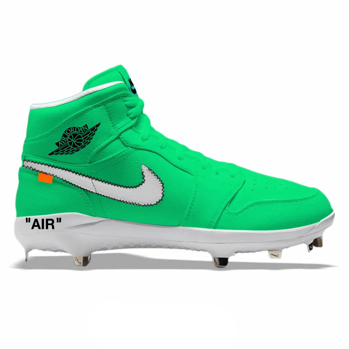 "Green Force OW" Jordan 1 Retro Cleats