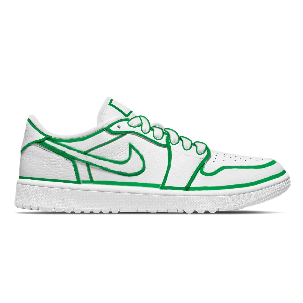 "Green Lines" Jordan 1 Golf Shoes