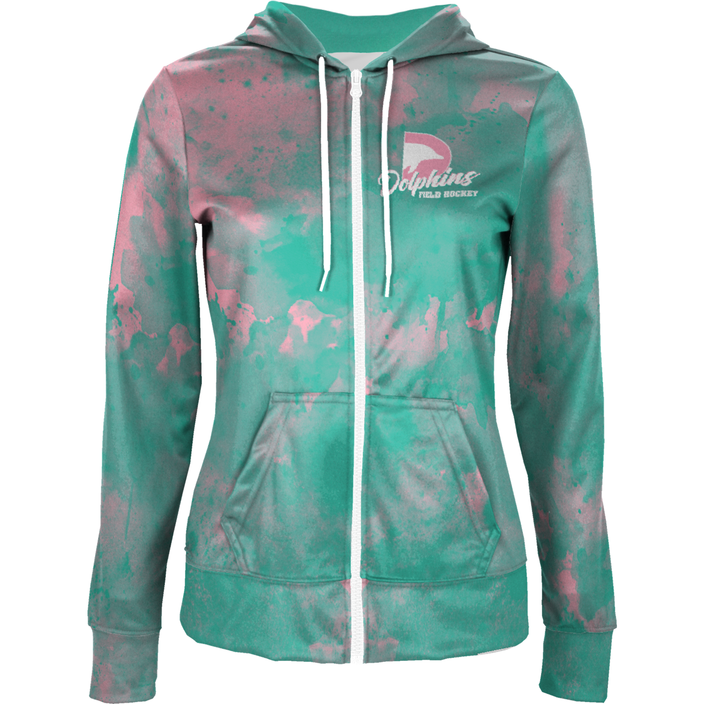 Sublimated Performace Fleece Full Zip Women's Hood