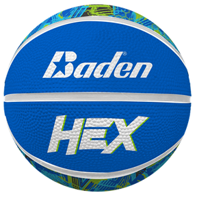 Micro Mini Rubber Basketball Hex BL/LIME/WHT - Pro Game Sports
