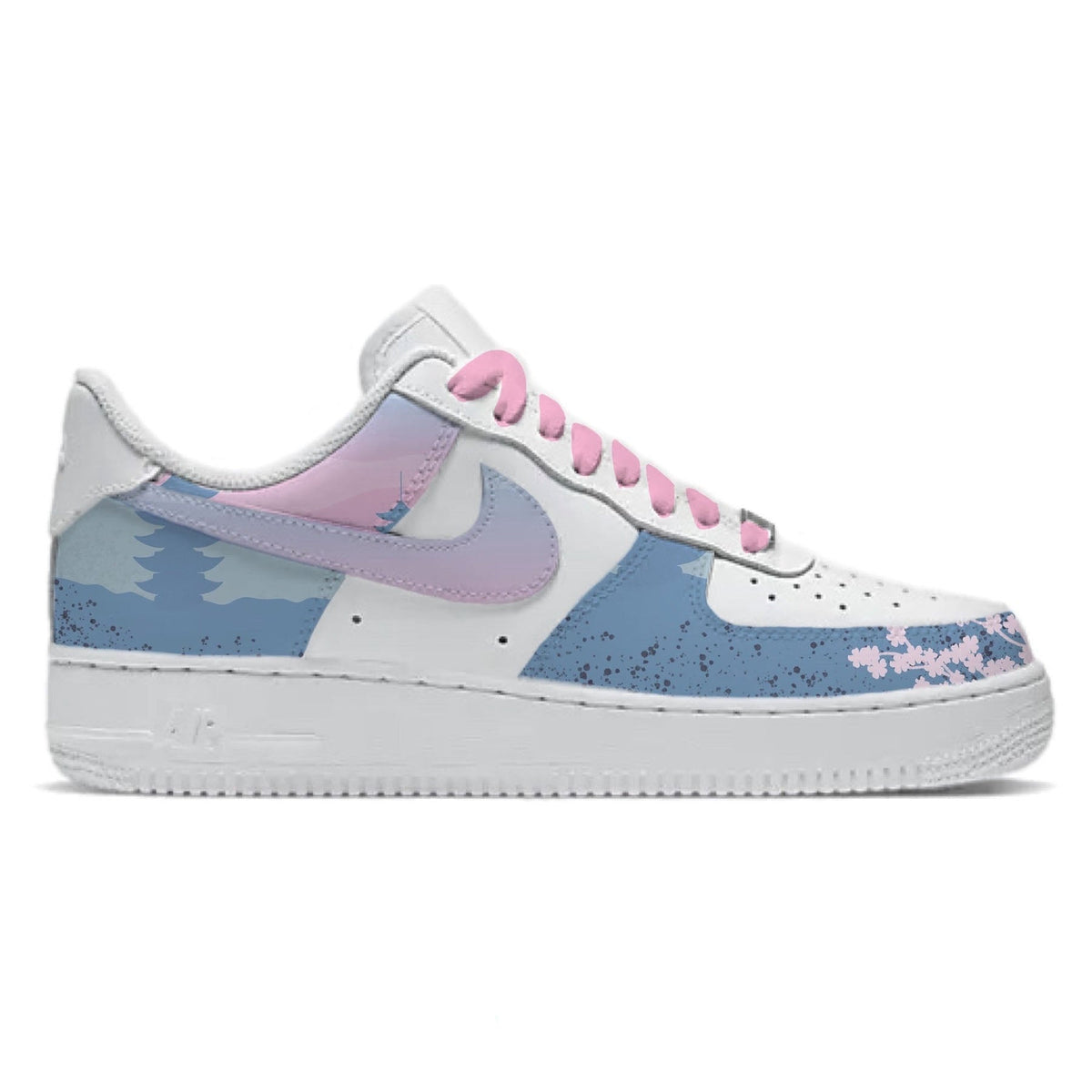 "Japanese Cherry Blossom" Nike Air Force 1 Low Shoes