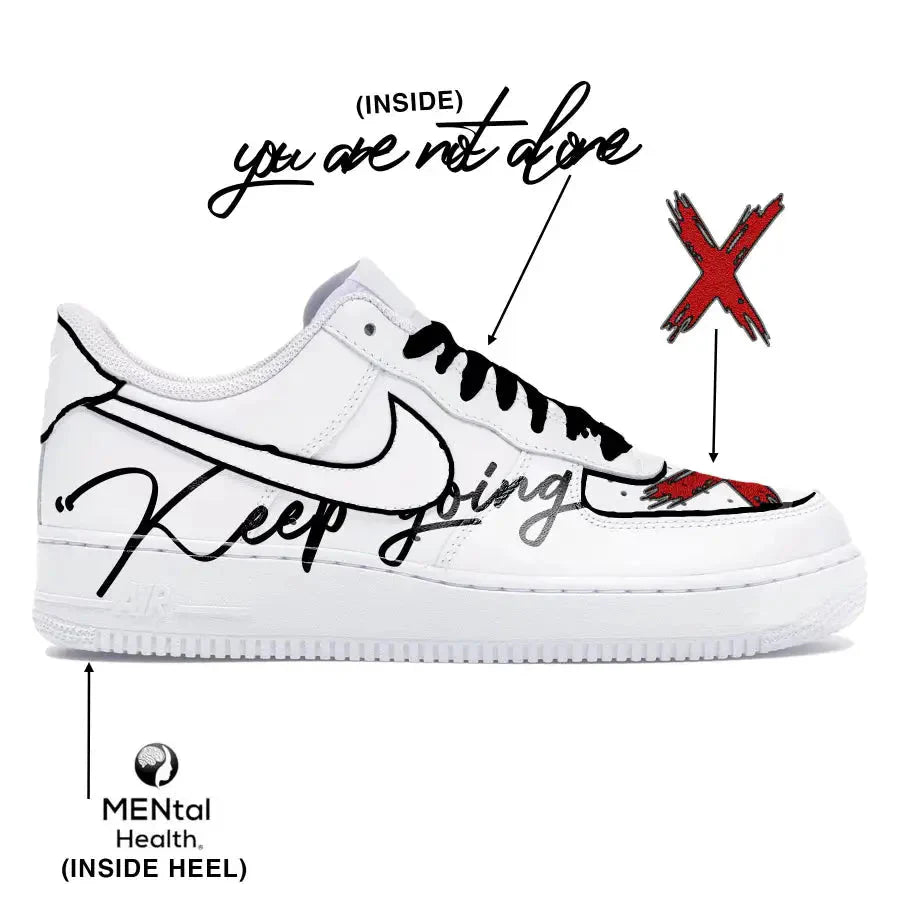 "Keep Going" Nike Air Force 1 Low Shoes