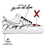 "Keep Going" Nike Air Force 1 Low Shoes