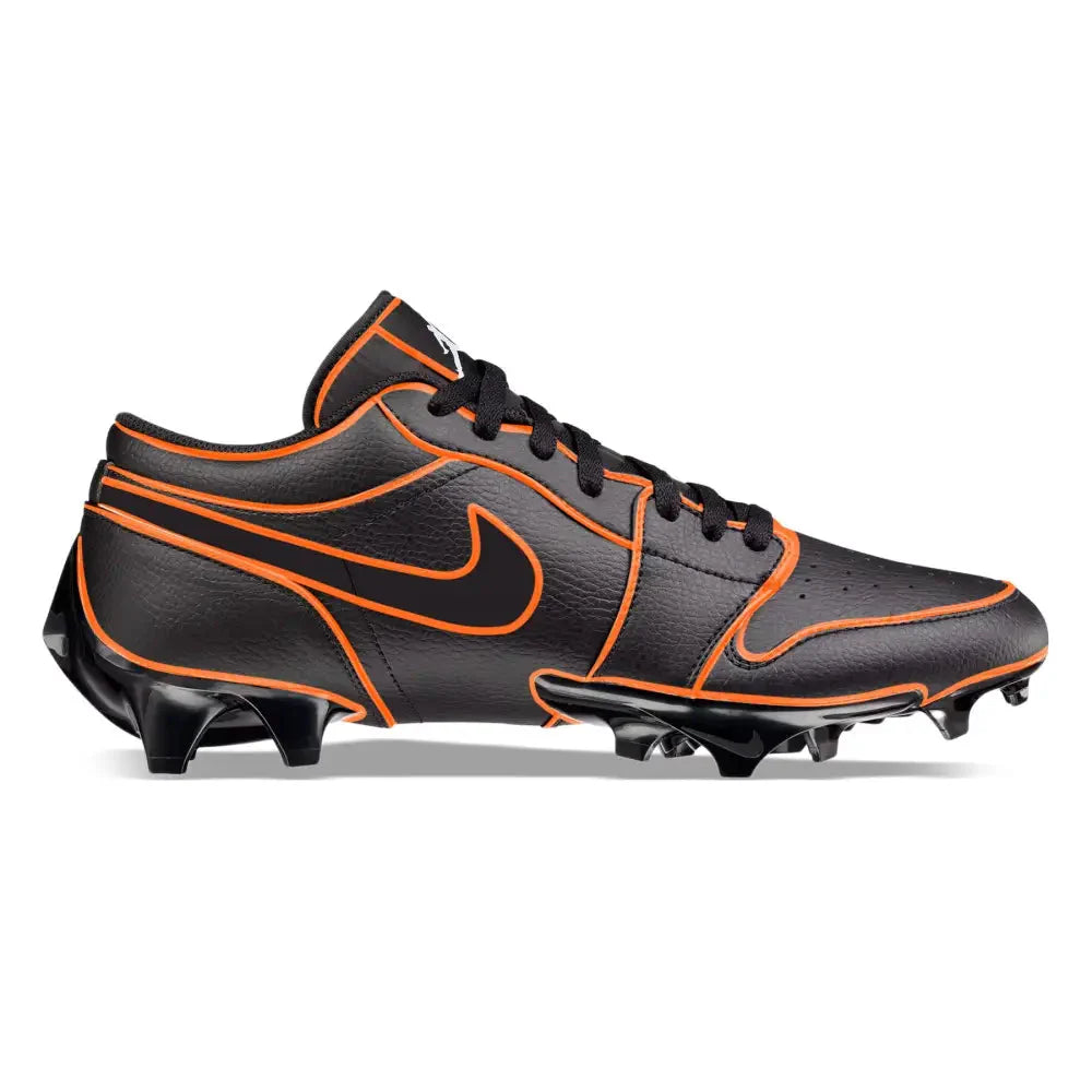 "Orange Lines” Jordan 1 Vapor Edge Low Cleats