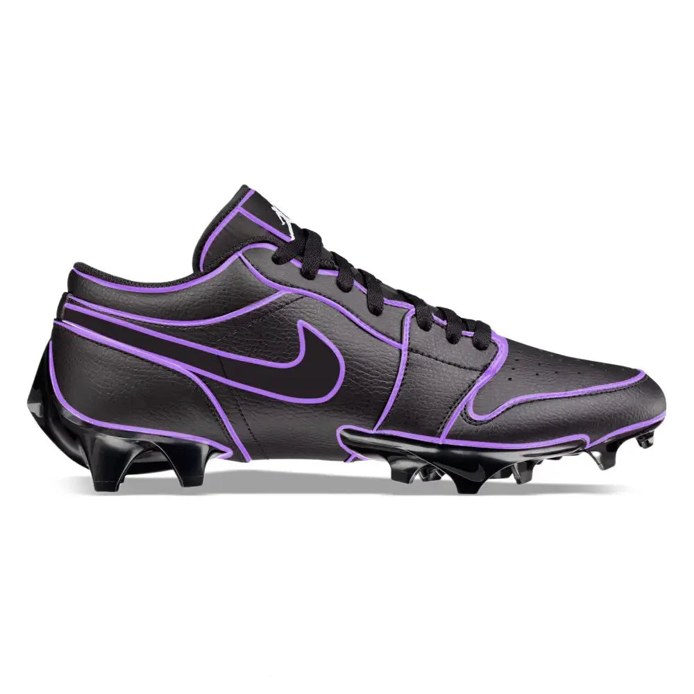 "Purple Lines” Jordan 1 Vapor Edge Low Cleats