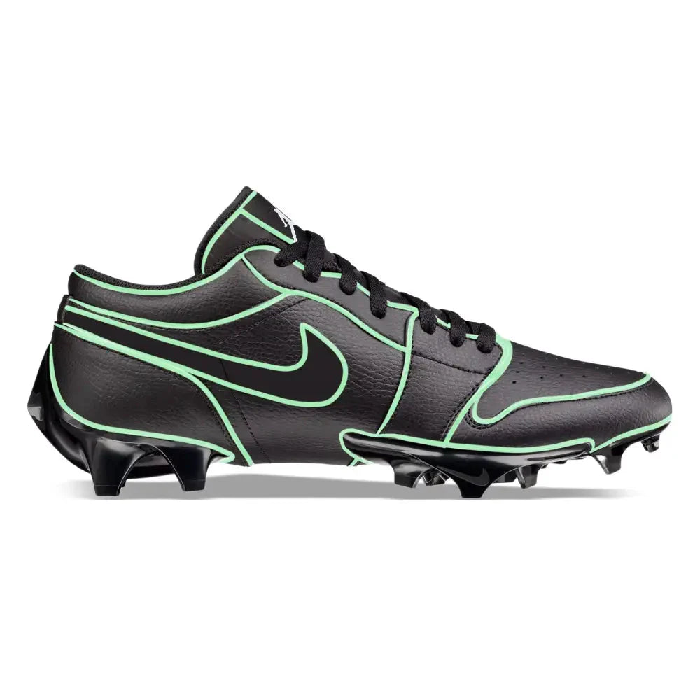 "Mint Green Lines” Jordan 1 Vapor Edge Low Cleats