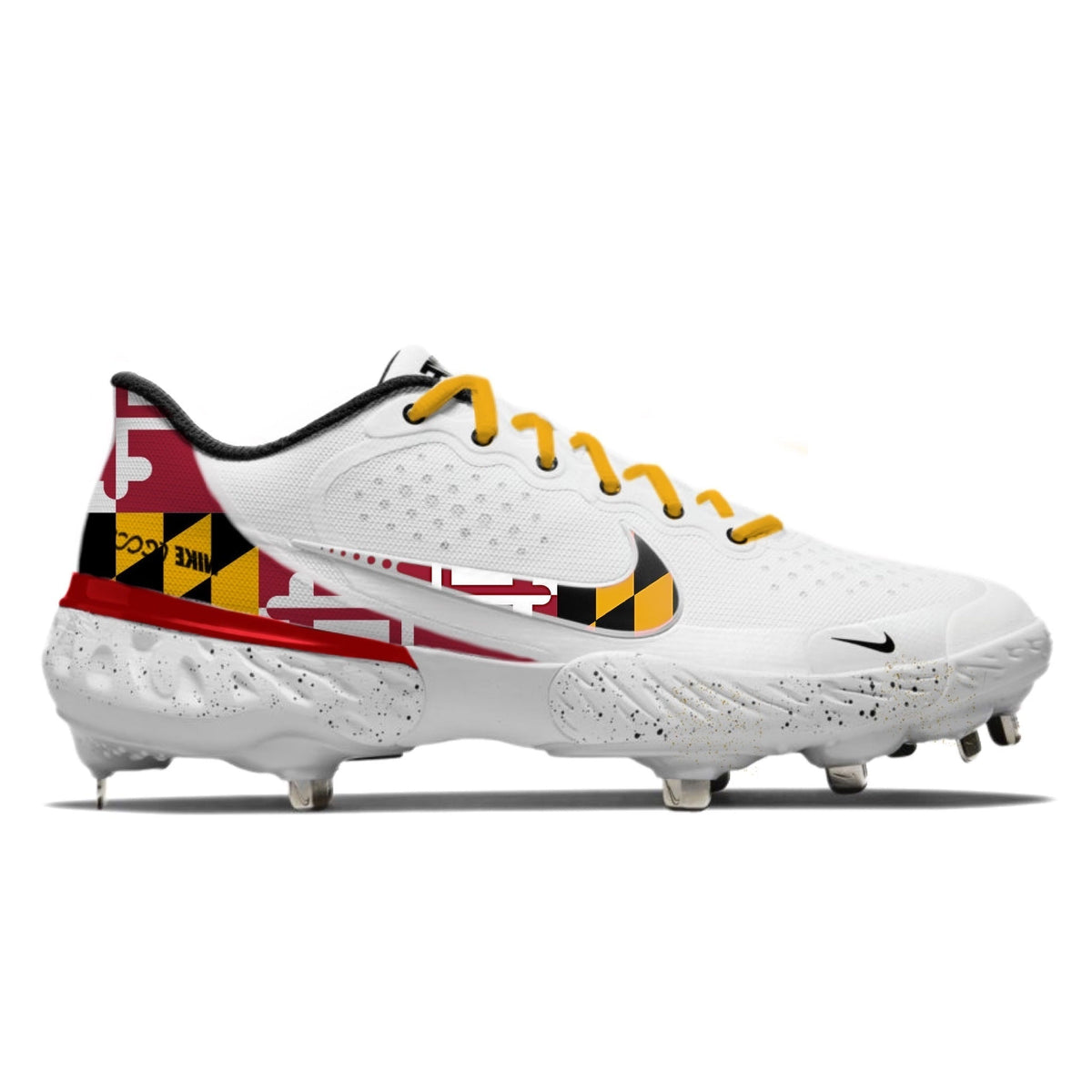 "Maryland" Nike Alpha Huarache Elite 3 Low Cleats