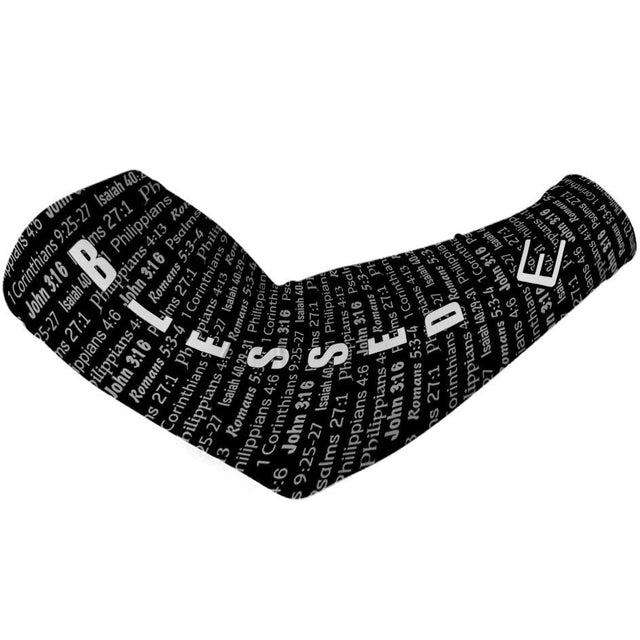 Black BLESSED Arm Sleeve - Pro Game Sports