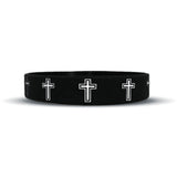 Faith Cross Black Wristband - Pro Game Sports