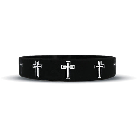 Faith Cross Black Wristband - Pro Game Sports
