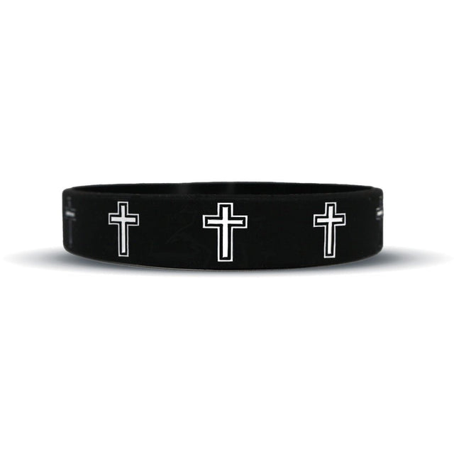 Faith Cross Black Wristband - Pro Game Sports