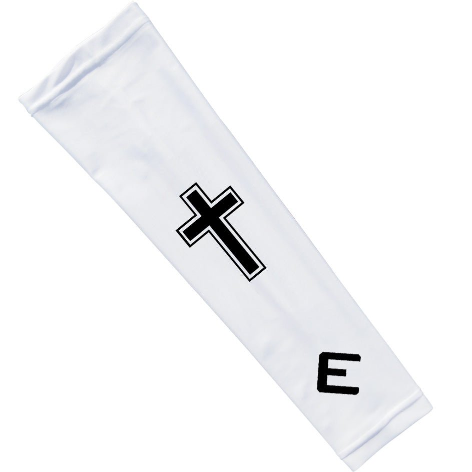 Faith Cross White Arm Sleeve - Pro Game Sports
