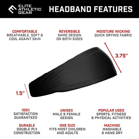 Black BLESSED Headband - Pro Game Sports