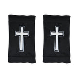 Faith Cross Black Wrist Support Sleeves - Pro Game Sports
