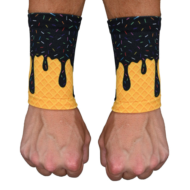 Black Ice Cream Wrist Support Sleeves - Pro Game Sports