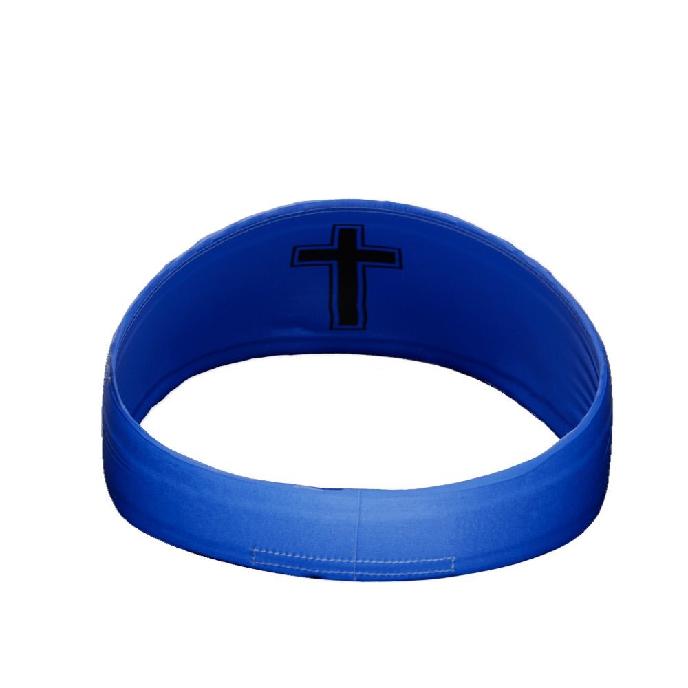 Faith Cross Blue Headband - Pro Game Sports
