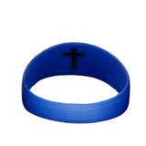 Faith Cross Blue Headband - Pro Game Sports