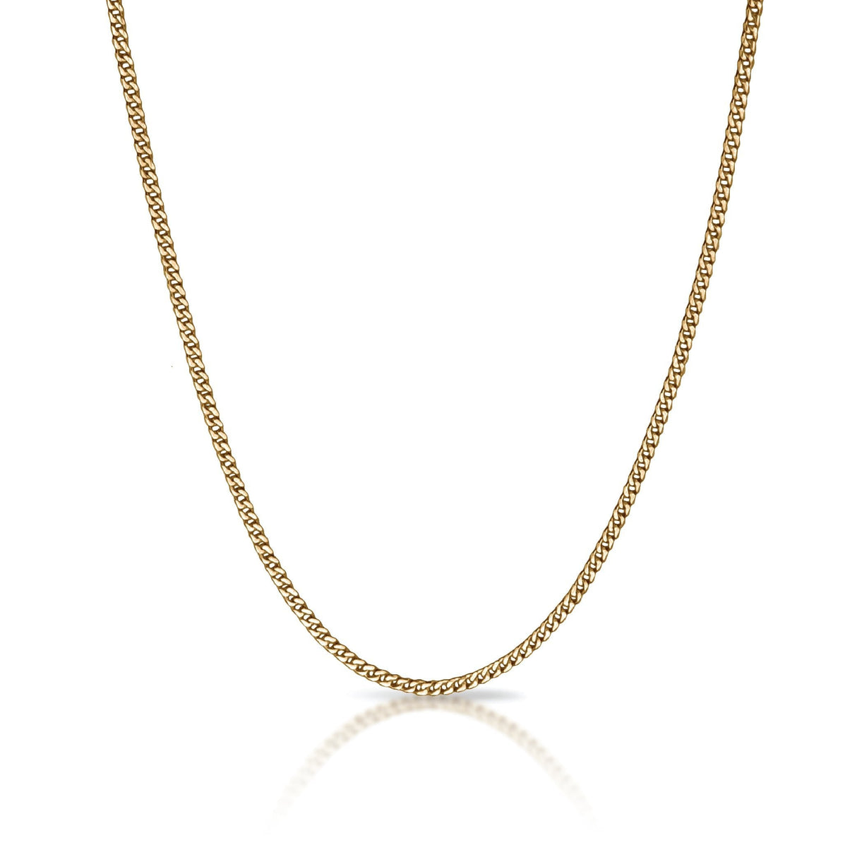 3mm Cuban Link Chain Necklace - 14K Gold Plated Stainless Steel - Pro Game Sports