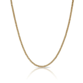 3mm Cuban Link Chain Necklace - 14K Gold Plated Stainless Steel - Pro Game Sports