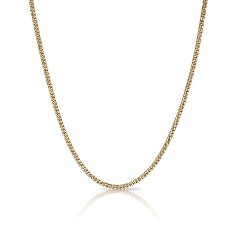 3mm Cuban Link Chain Necklace - 14K Gold Plated Stainless Steel - Pro Game Sports