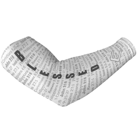 White BLESSED Arm Sleeve - Pro Game Sports