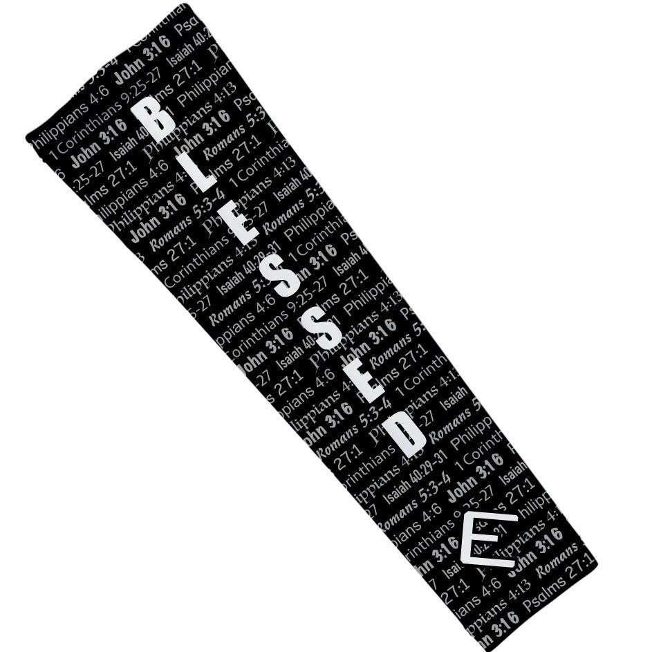 Black BLESSED Arm Sleeve - Pro Game Sports