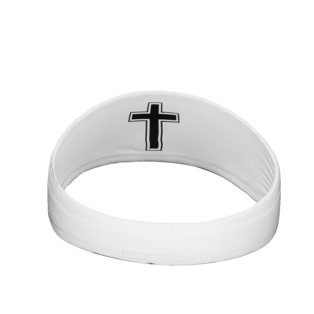 Faith Cross White Headband - Pro Game Sports