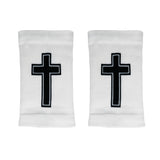 Faith Cross White Wrist Support Sleeves - Pro Game Sports