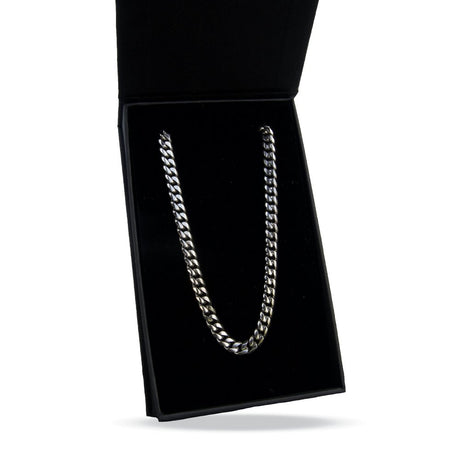 6mm Cuban Link Chain Necklace - Stainless Steel - Pro Game Sports