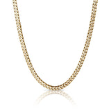6mm Cuban Link Chain Necklace - 14K Gold Plated Stainless Steel - Pro Game Sports