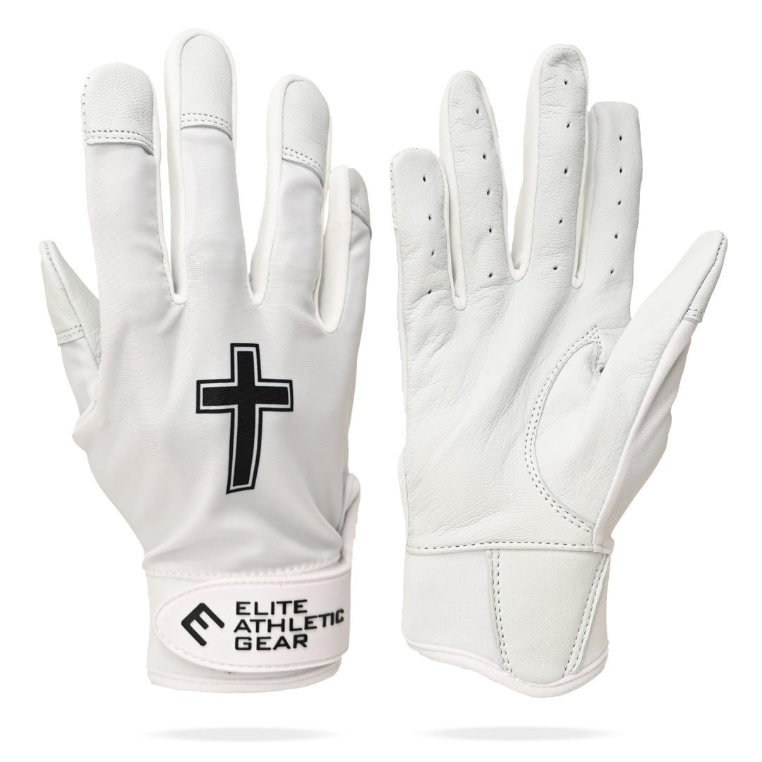 Faith Cross White Batting Gloves - Pro Game Sports