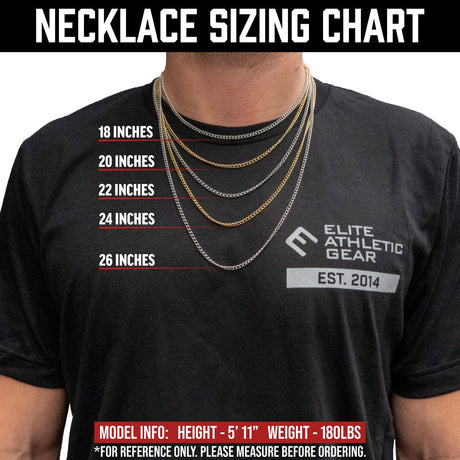 3mm Cuban Link Chain Necklace - 14K Gold Plated Stainless Steel - Pro Game Sports