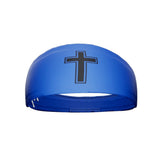 Faith Cross Blue Headband - Pro Game Sports