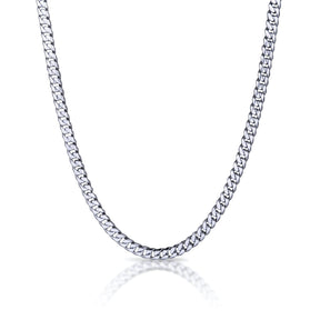 6mm Cuban Link Chain Necklace - Stainless Steel - Pro Game Sports