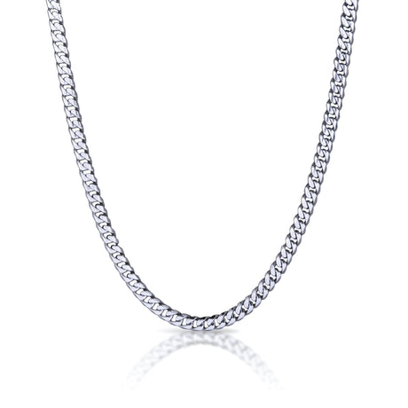6mm Cuban Link Chain Necklace - Stainless Steel - Pro Game Sports