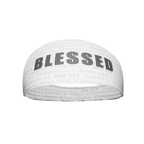 White BLESSED Headband - Pro Game Sports
