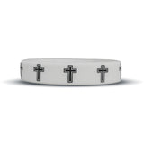 Faith Cross White Wristband - Pro Game Sports