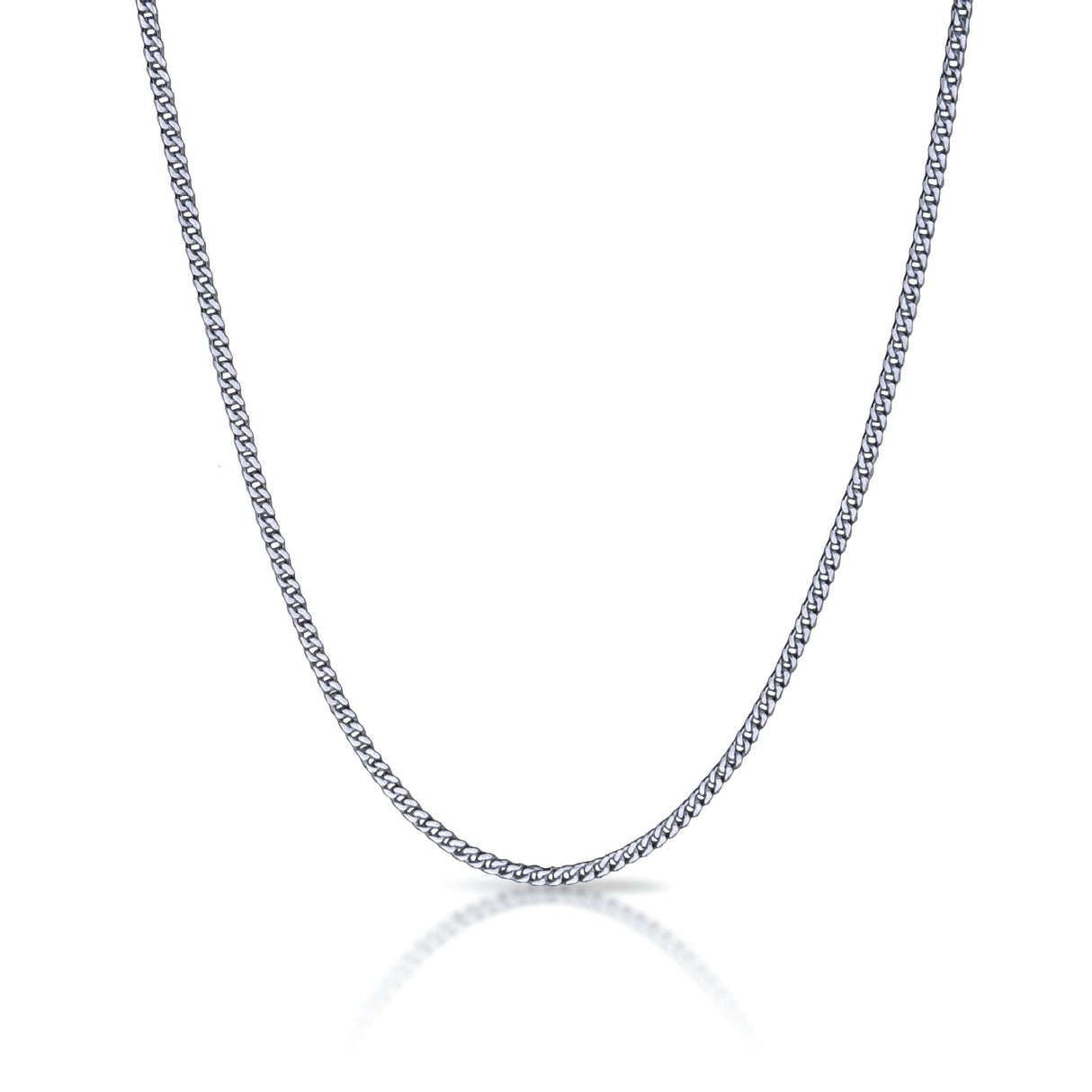 3mm Cuban Link Chain Necklace - Stainless Steel - Pro Game Sports