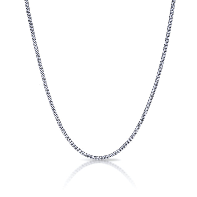 3mm Cuban Link Chain Necklace - Stainless Steel - Pro Game Sports