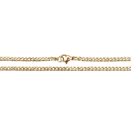 3mm Cuban Link Chain Necklace - 14K Gold Plated Stainless Steel - Pro Game Sports