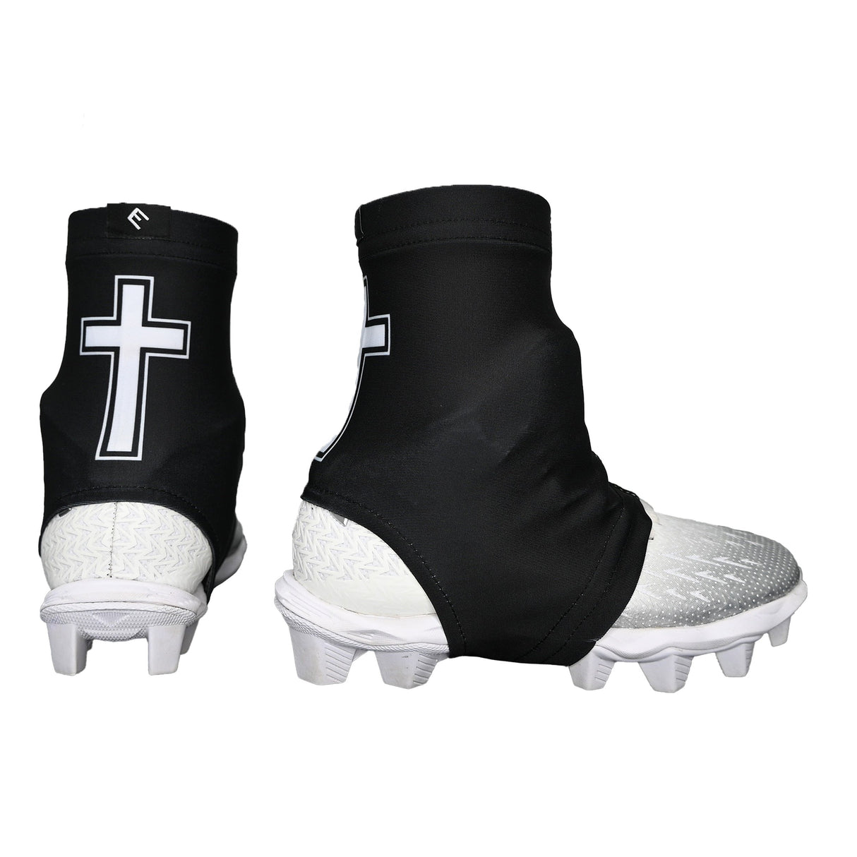 Faith Cross Black Cleat Covers (Spats) - Pro Game Sports