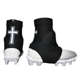 Faith Cross Black Cleat Covers (Spats) - Pro Game Sports