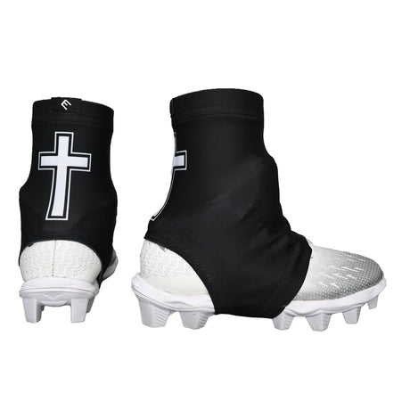 Faith Cross Black Cleat Covers (Spats) - Pro Game Sports