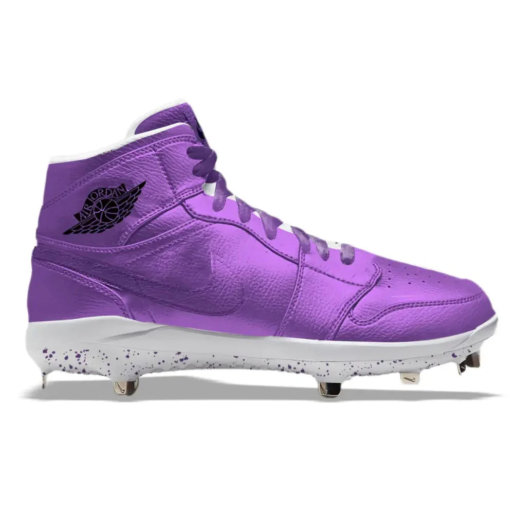 "Metallic Purple" Jordan 1 Retro Cleats