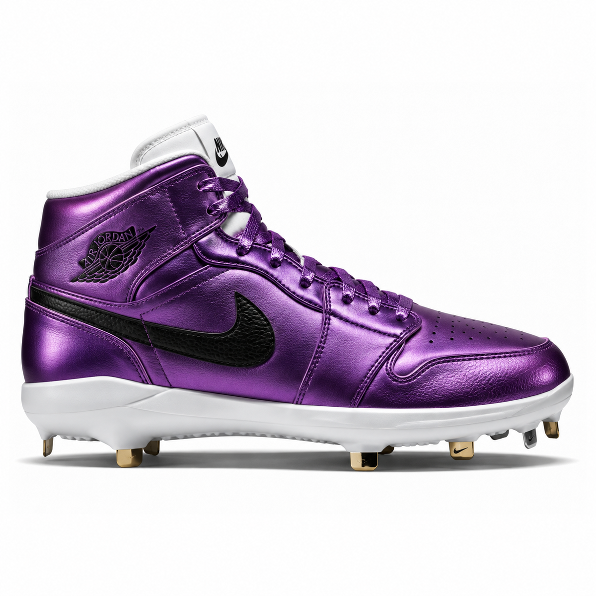 "Metallic Purple" Jordan 1 Retro Cleats