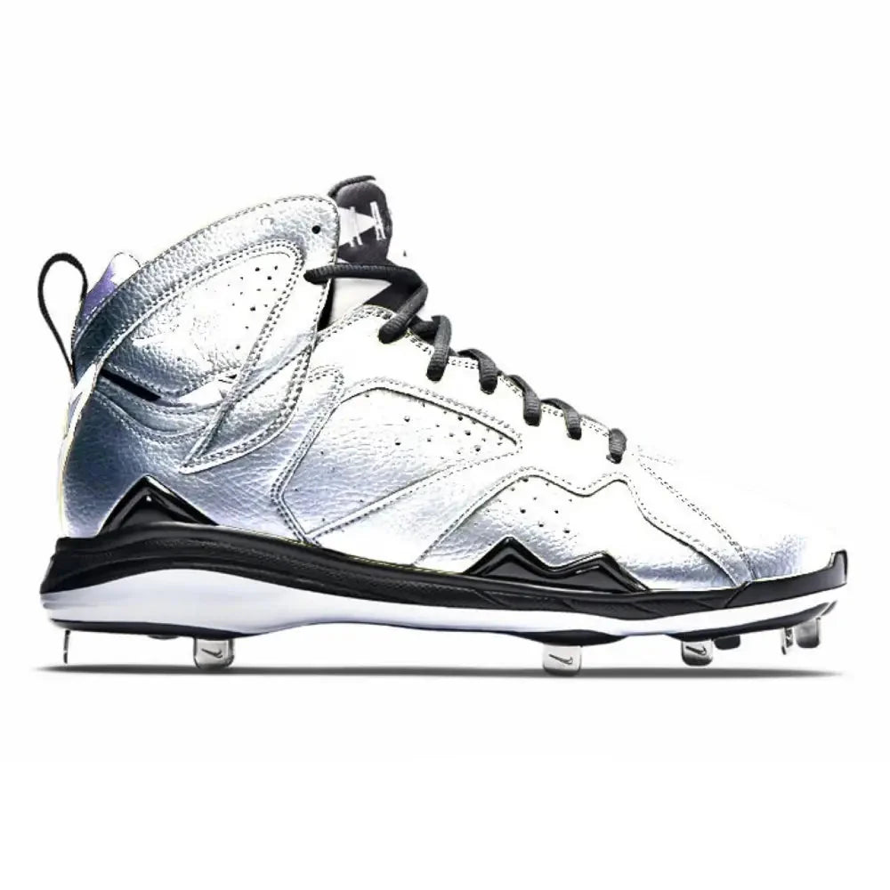 "Metallic Silver" Jordan 7 Retro Cleats