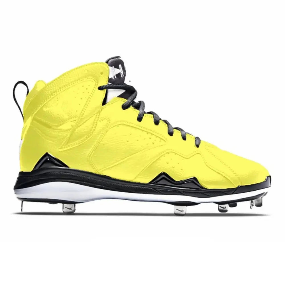 "Metallic Yellow" Jordan 7 Retro Cleats