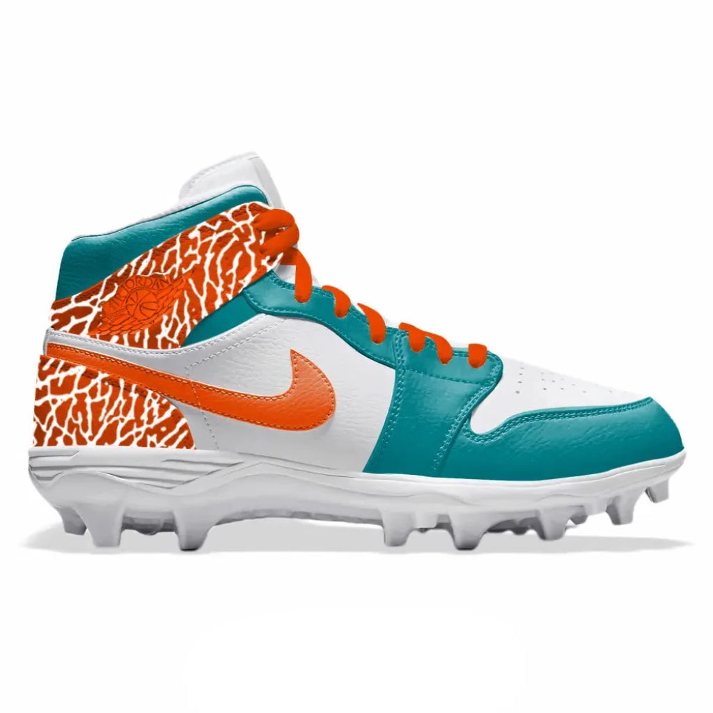 "Miami Elephant" Jordan 1 TD Cleats