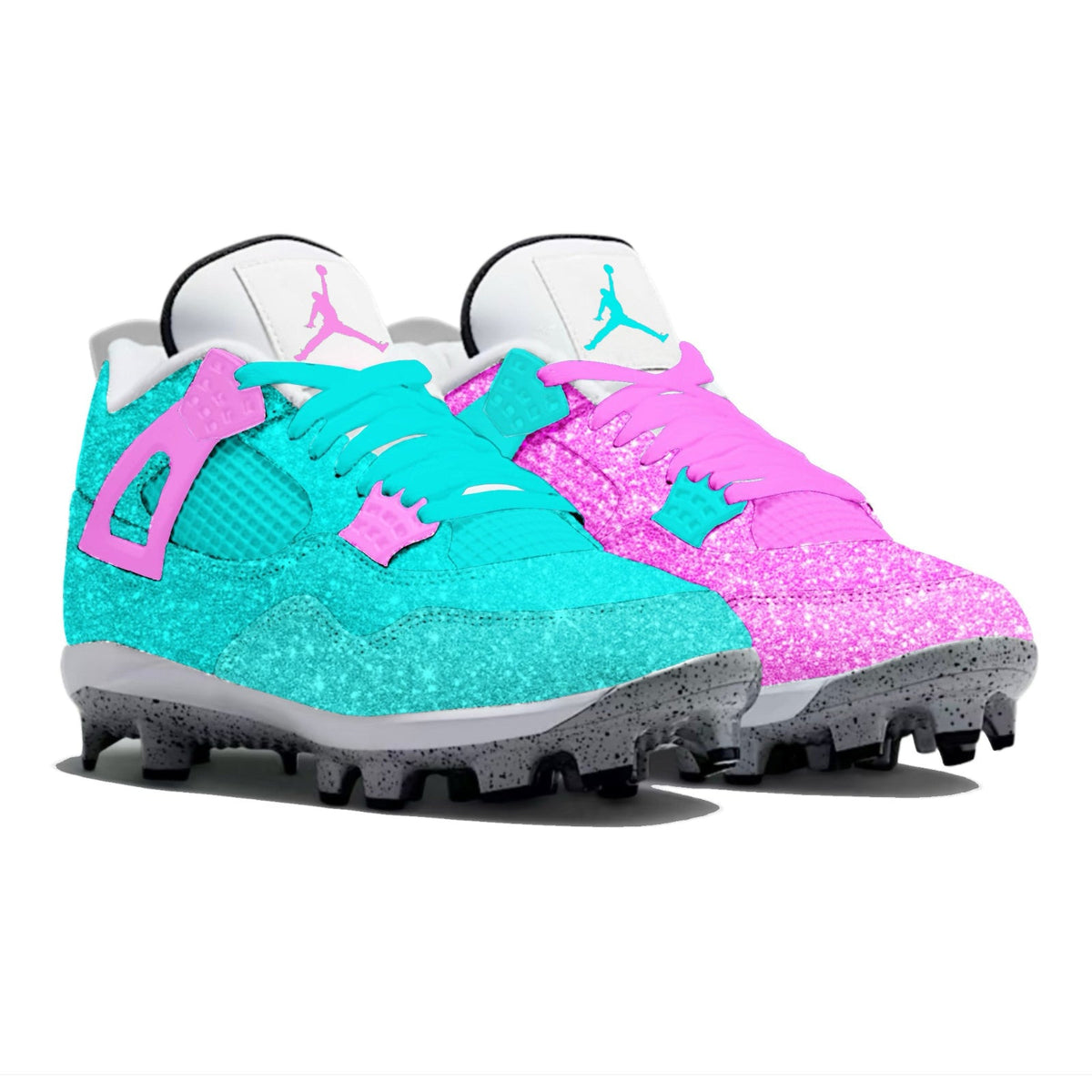 "Miami Glitter" Jordan 4 Retro MCS Cleats