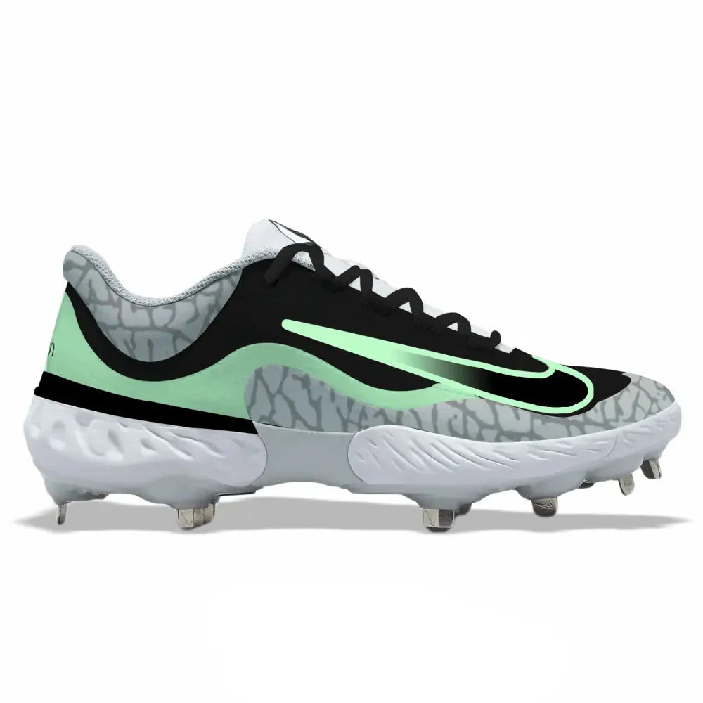 "Mint Black" Nike Alpha Huarache Elite 4 Low Cleats